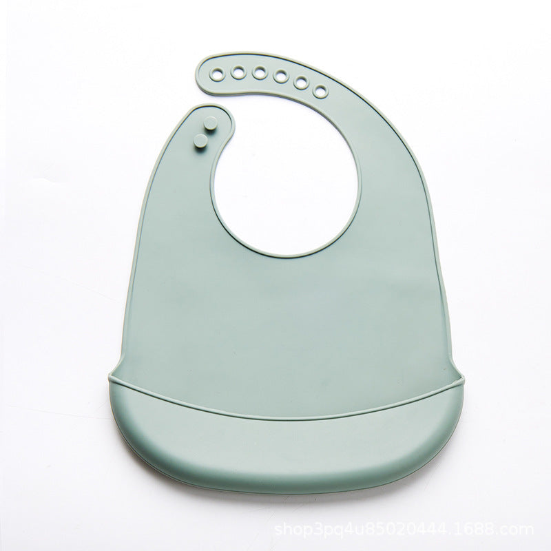 bavoir-bebe-en-silicone-souple-pratique-couleur-vert