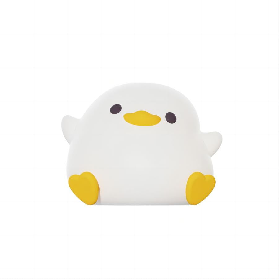 veilleuse-enfant-et-bebe-en-forme-de-canard-en-silicone-couleur-blanche